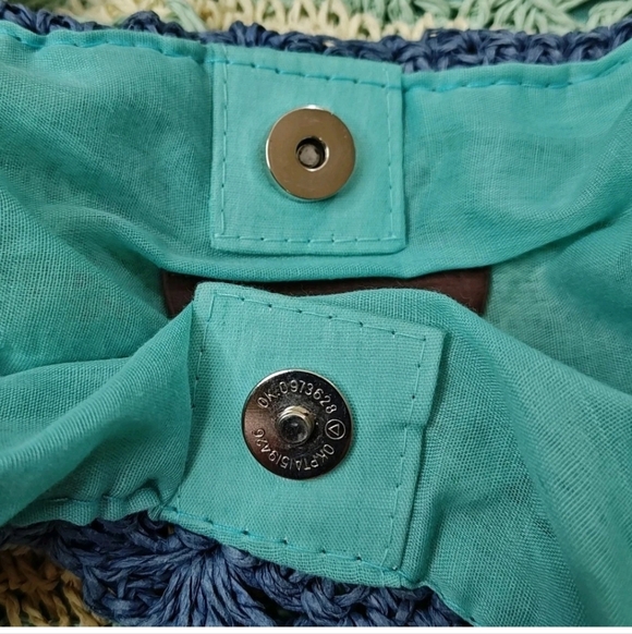 Altamar By Monica Q Raffi Resort Cruise Beach Bucket Bag Tote Beaded Drawstring - Picture 9 of 13